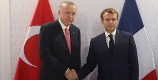 Cumhurbaşkanı Recep Tayyip Erdoğan Macron ile görüştü