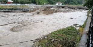 Sel suları 2 köprüyü yıktı, evleri su bastı