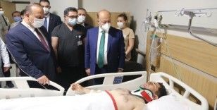 Çalışma ve Sosyal Güvenlik Bakanı Vedat Bilgin, trafik kazasında yaralanan polis memurunu ziyaret etti
