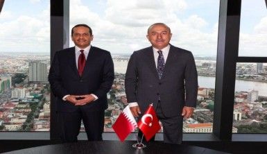 Bakan Çavuşoğlu, Katarlı mevkidaşı Al Sani ile görüştü