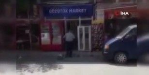 Ankara’da 4 kişi ellerinde satır ve sopalarla market bastı