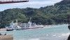 Japonya'da limandan ayrılan feribot dalgakırana çarptı