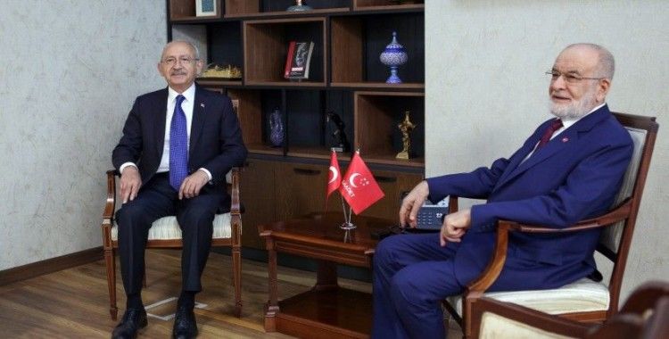 CHP Genel Başkanı Kılıçdaroğlu, Saadet Partisi Genel Başkanı Karamollaoğlu’nu ziyaret etti