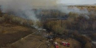 Bursa'da ağaçlık alanda çıkan yangına müdahale ediliyor