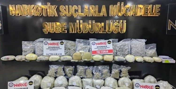 Diyarbakır'da 44 kilo 263 gram uyuşturucu ele geçirildi: 8 zanlı tutuklandı