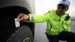 Trakya'da trafik ekipleri ticari araçlarda 'zorunlu kış lastiği' denetimi yaptı