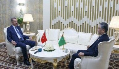 Cumhurbaşkanı Erdoğan, Türkmenistan Halk Maslahatı Başkanı Berdimuhamedov ile görüştü