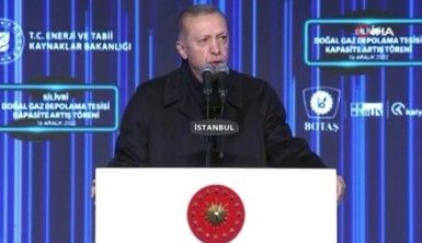 Cumhurbaşkanı Erdoğan, Silivri Yeraltı Doğalgaz Depolama Tesisi Kapasite Artış Töreni'nde konuştu