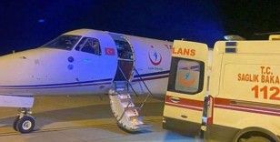 Jiyan bebek uçak ambulansla Ankara'ya getirildi