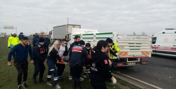 Tekirdağ'daki feci kazada can pazarı yaşandı: 2'si ağır 4 yaralı