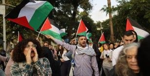 İsrail'in tarihi Filistin semti Yafa'da 'Cenin' protestosu