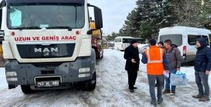Deprem bölgesine Kütahya'dan ağır iş makineleri, kamyonlar ve yükleyiciler gönderildi
