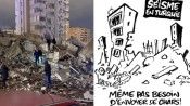 Charlie Hebdo'nun Türkiye'deki depremleri nefret diliyle karikatürize etmesi tepki çekti