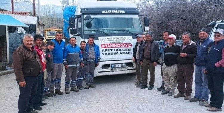 Çameli'nden deprem bölgesine odun desteği
