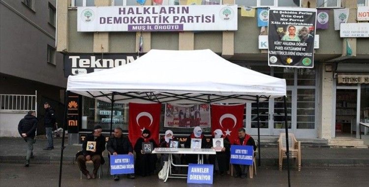 Muşlu aileler çocukları için HDP önündeki eylemlerini sürdürdü