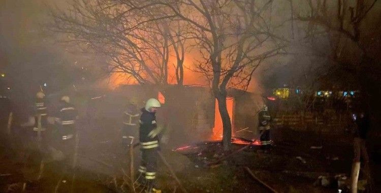 Erzincan’da ahır yangını
