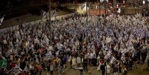 İsrail'de Netanyahu hükümetinin yargı düzenlemesine karşı kitlesel gösteriler 12'nci haftasında
