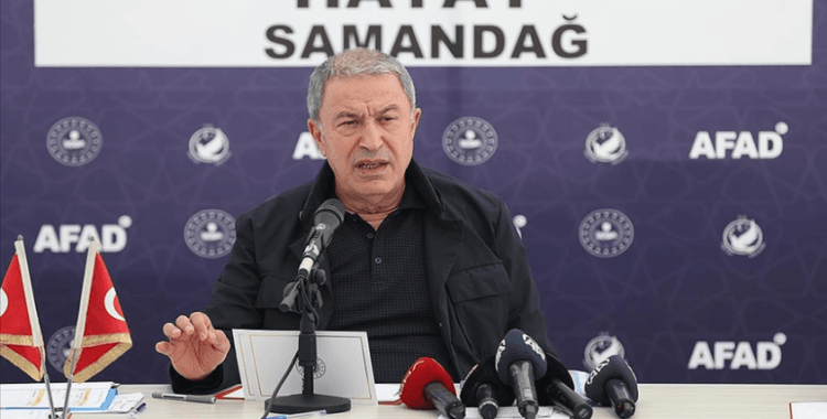 Bakan Akar: Deprem bölgelerindeki çalışmalarda birliğimizi, beraberliğimizi gösterdik