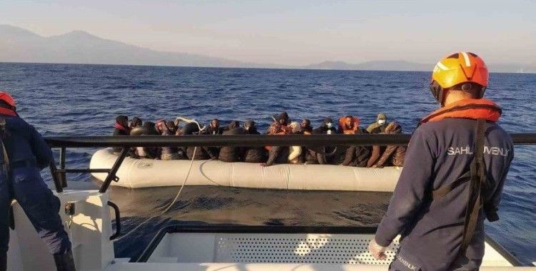 Aydın’da 34 düzensiz göçmen kurtarıldı
