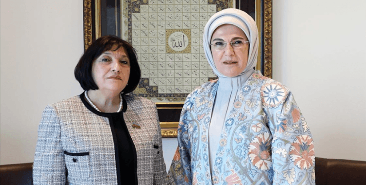 Emine Erdoğan, New York'ta Azerbaycan Meclis Başkanı Gafarova'yla bir araya geldi