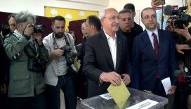 Cumhurbaşkanı adayı ve CHP Genel Başkanı Kılıçdaroğlu oyunu kullandı