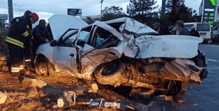Konya'da iki otomobil çarpıştı: 7 yaralı