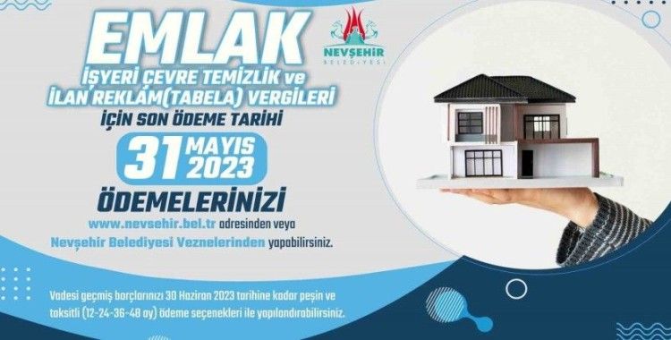 Nevşehir Belediyesi uyardı ‘Vergi Ödemelerini Unutmayın’
