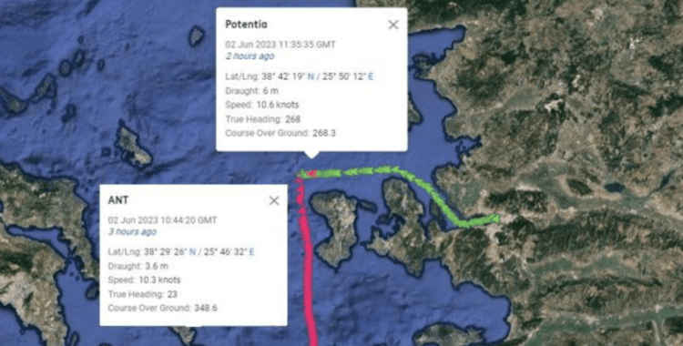 Sakız Adası açıklarında 13 Türk personelli gemi kaza yaptı