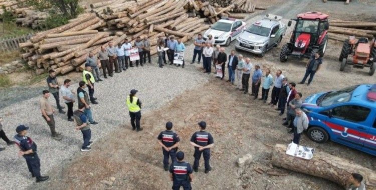 Artan iş kazalarını önlemek için jandarma ekiplerinden orman işçilerine eğitim
