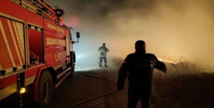 Amasya'da merada çıkan yangın korkuttu