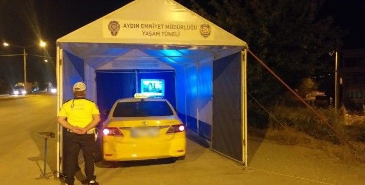 Çine’de sürücüler ’yaşam tüneli’ ile bilgilendirildi
