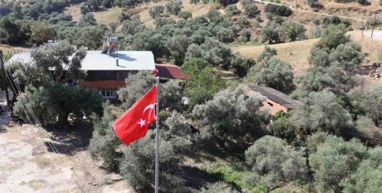 Nazilli’de yıkılan bayrak direği yenilendi
