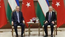 Cumhurbaşkanı Erdoğan, Özbekistan Cumhurbaşkanı Mirziyoyev ile görüştü