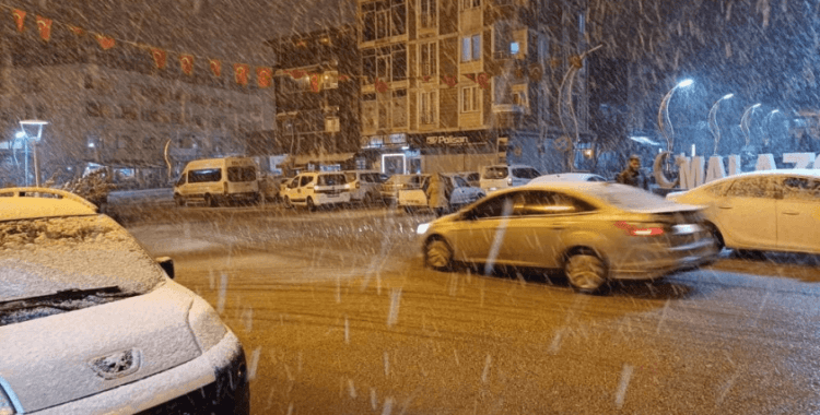 Malazgirt'te kar yağışı etkili oldu