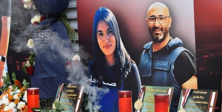 İsrail saldırısında ölen Lübnanlı 2 gazeteci, son yolculuğuna uğurlandı
