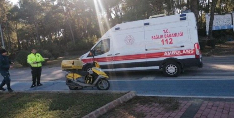 Manavgat'taki kazada motosiklet sürücüsü yaralandı