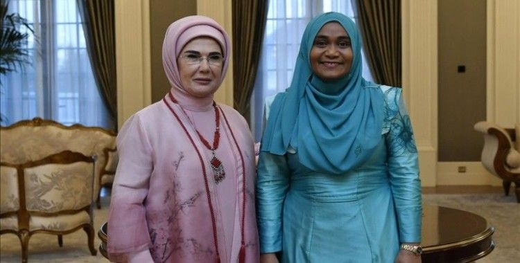 Emine Erdoğan, Maldivler Cumhurbaşkanı Muizzu'nun eşi Sajidha Mohamed ile görüştü