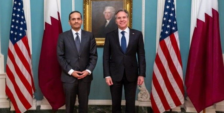 Katar Başbakanı Thani, ABD Dışişleri Bakanı Blinken ile görüştü