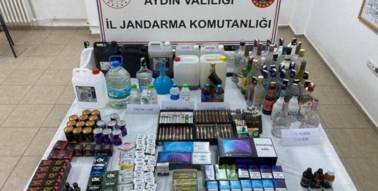 Jandarma’dan kaçak sigara ve alkol operasyonu
