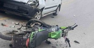 Milas’ta otomobil ile motosiklet çarpıştı: 1 yaralı
