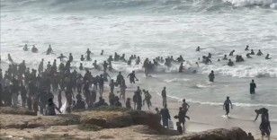 Gazze'nin kuzeyinde yaşayanların deniz kıyısında 'insani yardım bekleyişleri' sonuçsuz kaldı