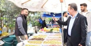 Efeler Belediye Başkan Adayı Yetiştin’den pazar ziyareti
