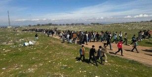 Meraların satıldığını iddia eden köylülerden protesto yürüyüşü
