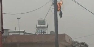 Mardin’de elektrik sayaçlarının içinde olduğu otomasyon panosu yandı

