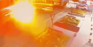 Başakşehir’de el bombalı saldırı anı kamerada