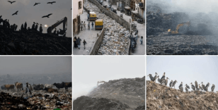 Hindistan'da 'çöp dağındaki' yangının ardından dumanlar başkenti etkisi altına aldı