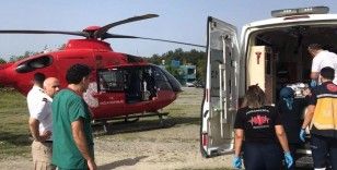 Kalp hastalığı olan bebek, ambulans helikopterle Ankara’ya sevk edildi
