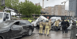 Beşiktaş'ta 7 aracın karıştığı zincirleme kaza meydana geldi