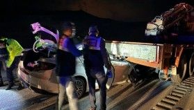Amasya'da vinçle otomobil çarpıştı: 1 ölü