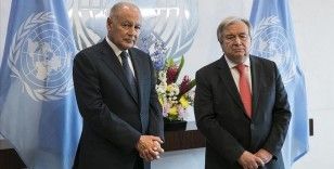 Arap Birliği Genel Sekreteri, Manama'da Guterres ile 'Gazze'yi' görüştü